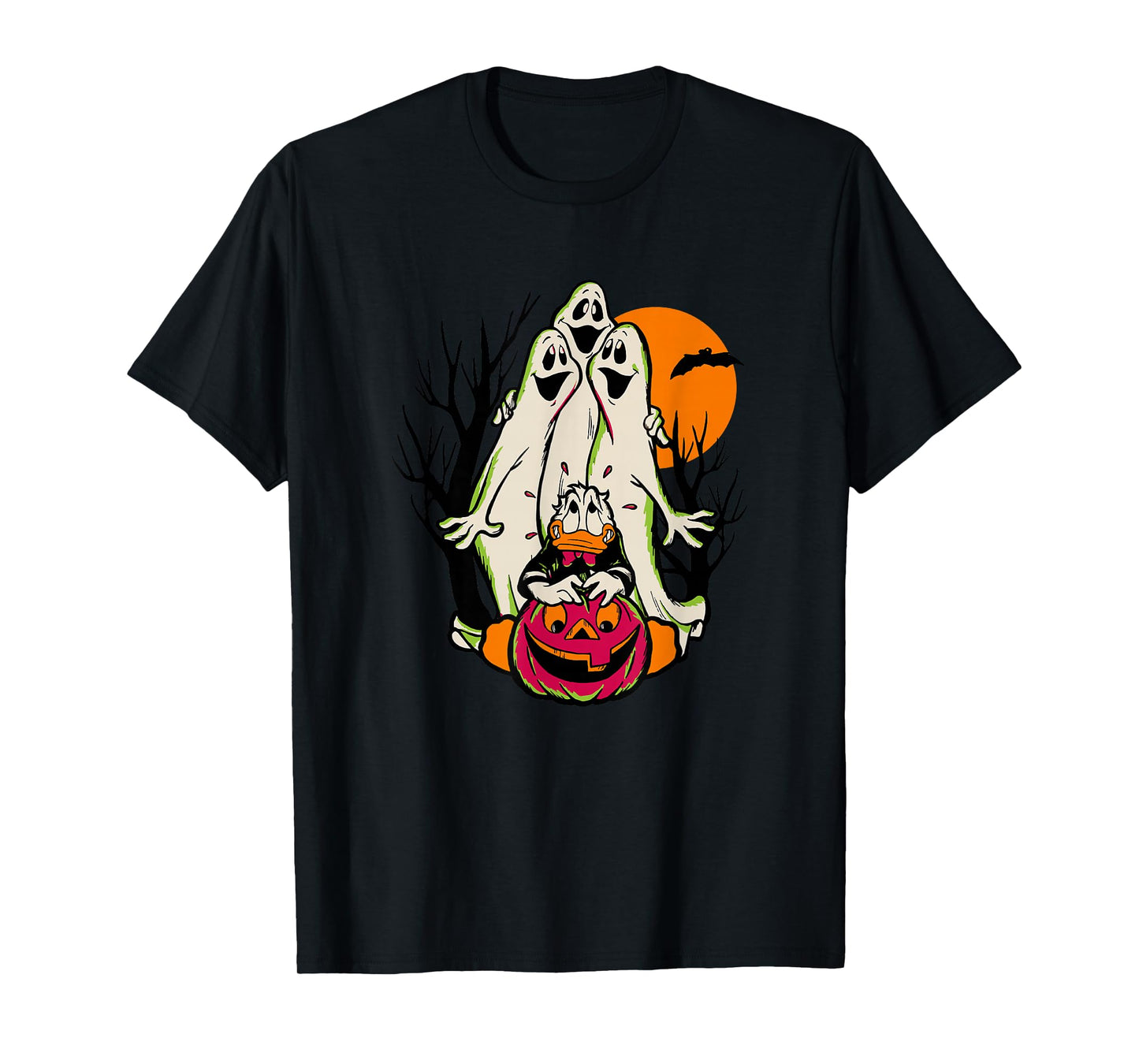 Disney Mickey And Friends Halloween Donald Duck & Ghosts T-Shirt