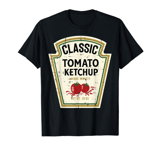 Halloween Tomato Ketchup Food Matching Costume Women Men Kid T-Shirt