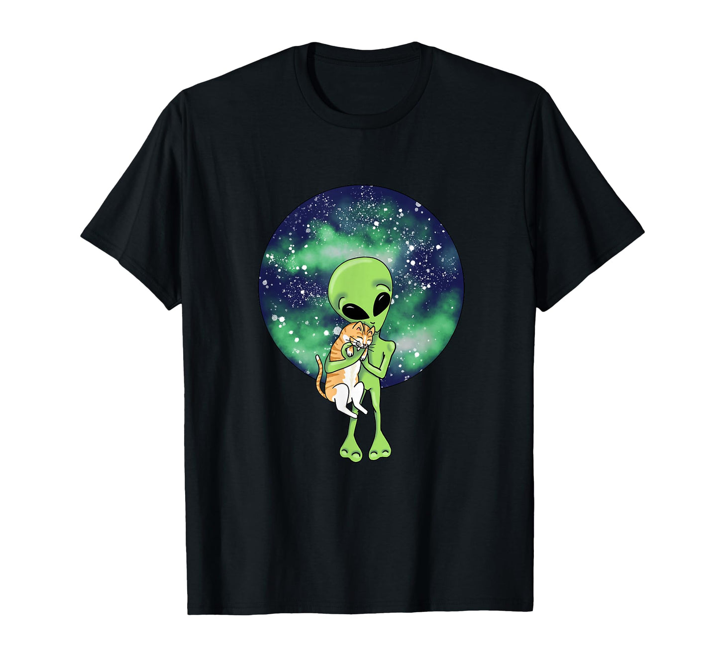 Alien and the Cat by Silvana Arias T-Shirt