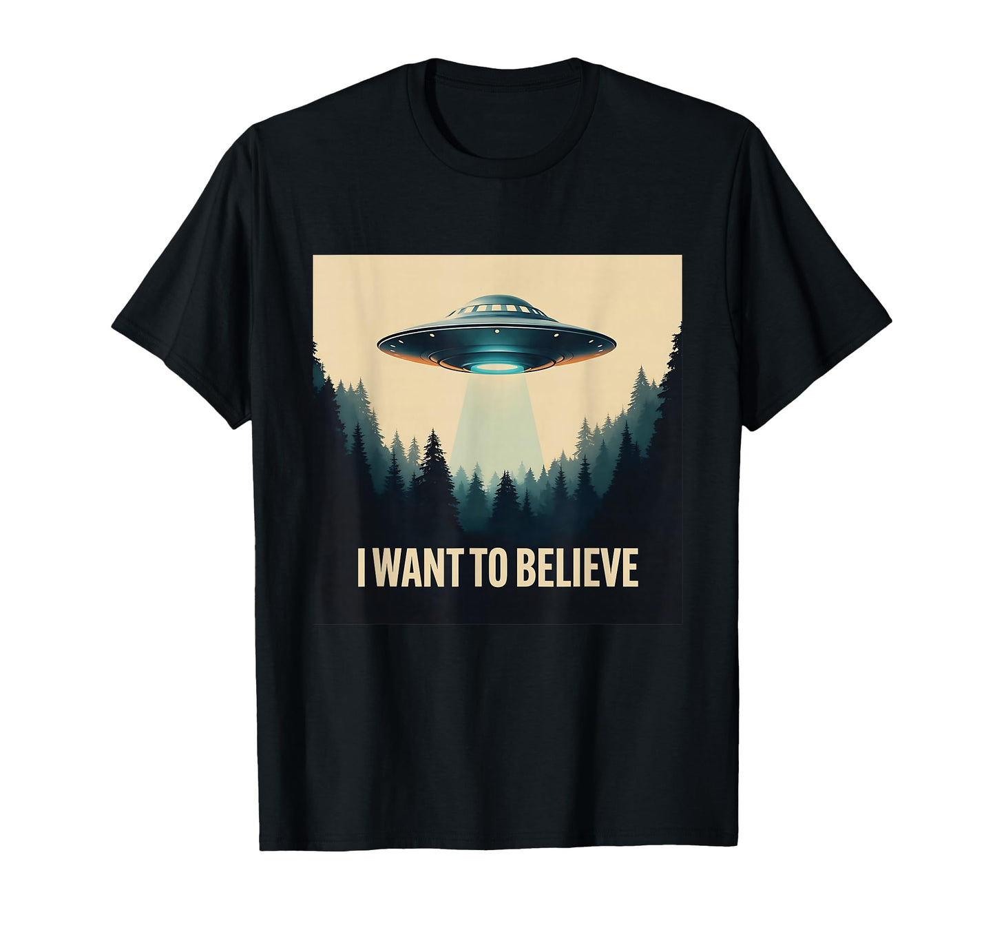 I Want To Believe Vintage UFO Alien Craft Dream Encounter T-Shirt