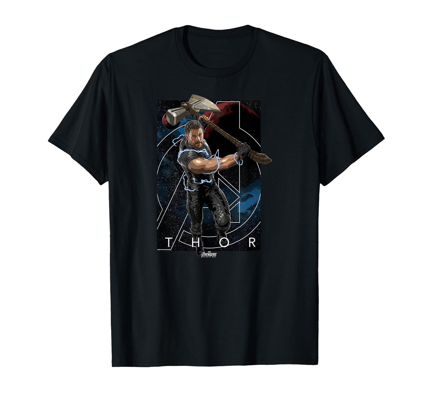 Marvel Infinity War Thor Stormbreaker Galaxy Graphic T-Shirt T-Shirt