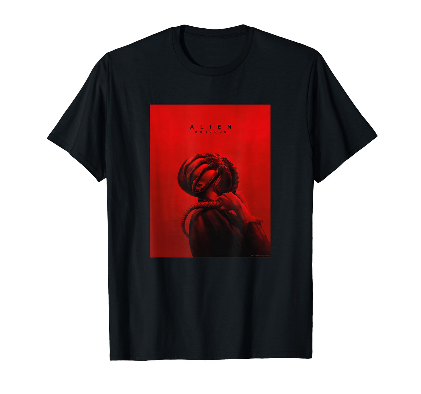 Alien: Romulus Facehugger Attack Red Movie Poster T-Shirt