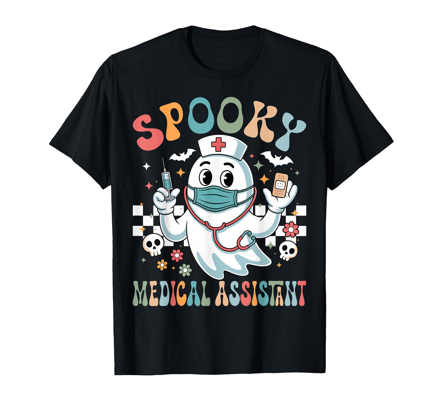 Spooky Medical Assistant Halloween Ghost Boo Nurse CMA T-Shirt