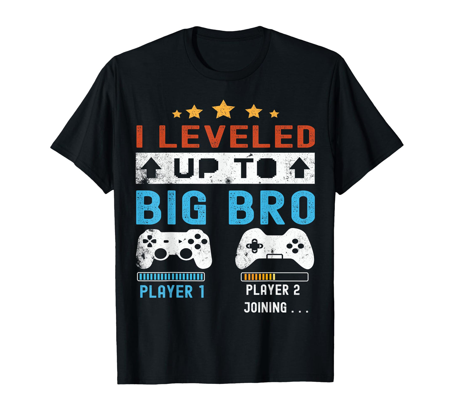 I leveled up to Big Bro! Gamer Big Brother 2025 Boys Vintage T-Shirt