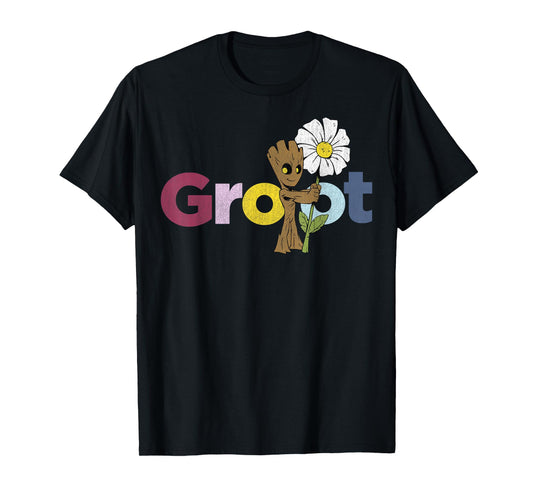 Marvel Guardians of The Galaxy Groot Flower T-Shirt Small