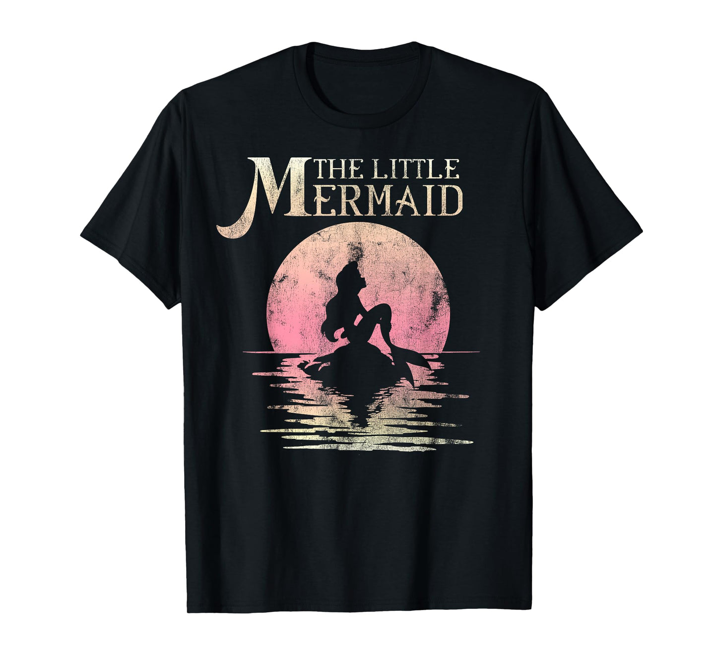 Disney The Little Mermaid Ariel Rock Moon Silhouette T-Shirt T-Shirt