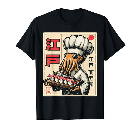 Octopus Chef Sushi Japanese Anime Kawaii T-Shirt