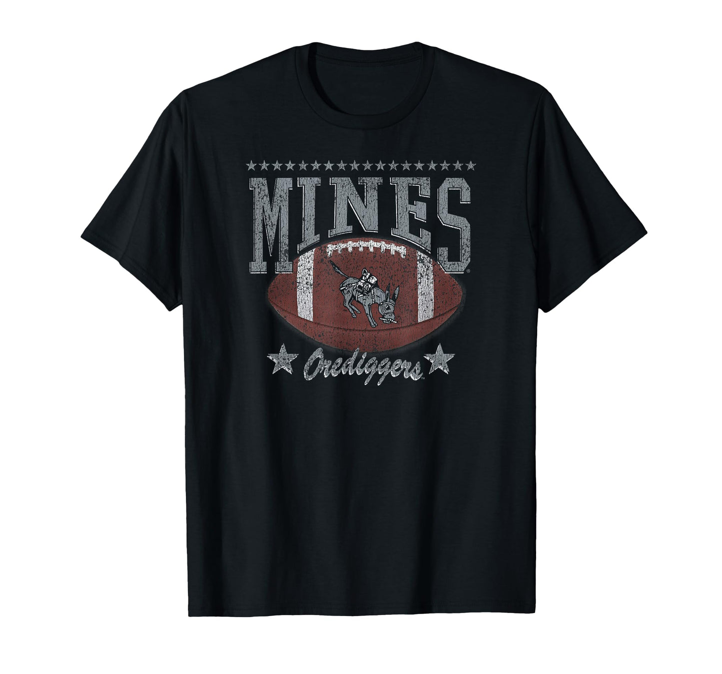 Colorado School of Mines Orediggers Football Stars Navy T-Shirt