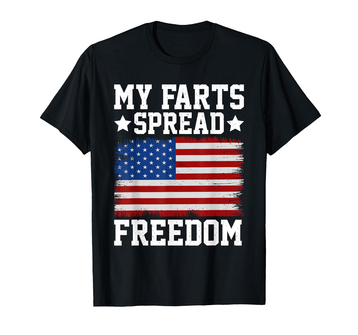 My Farts Spread Freedom Redneck Country Joke USA Flag Humour T-Shirt for Women Kids Men