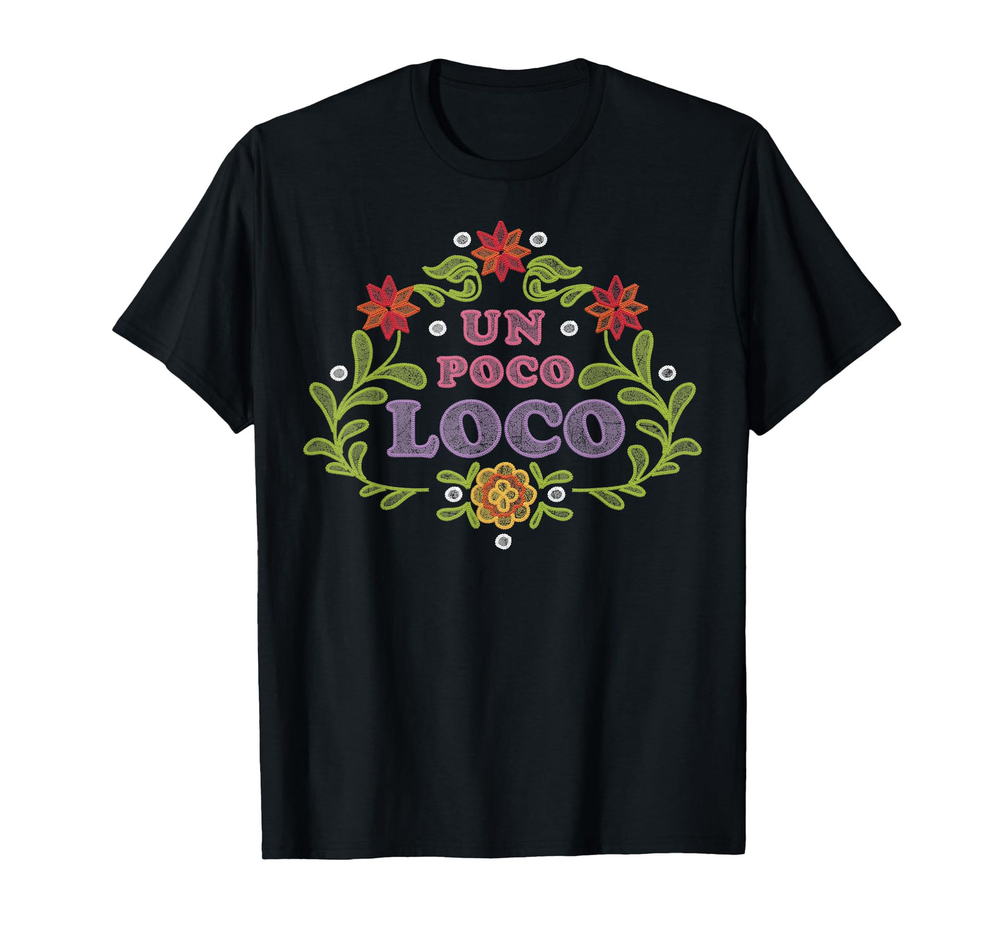 Disney Pixar Coco Un Poco Loco Embroidery T-Shirt