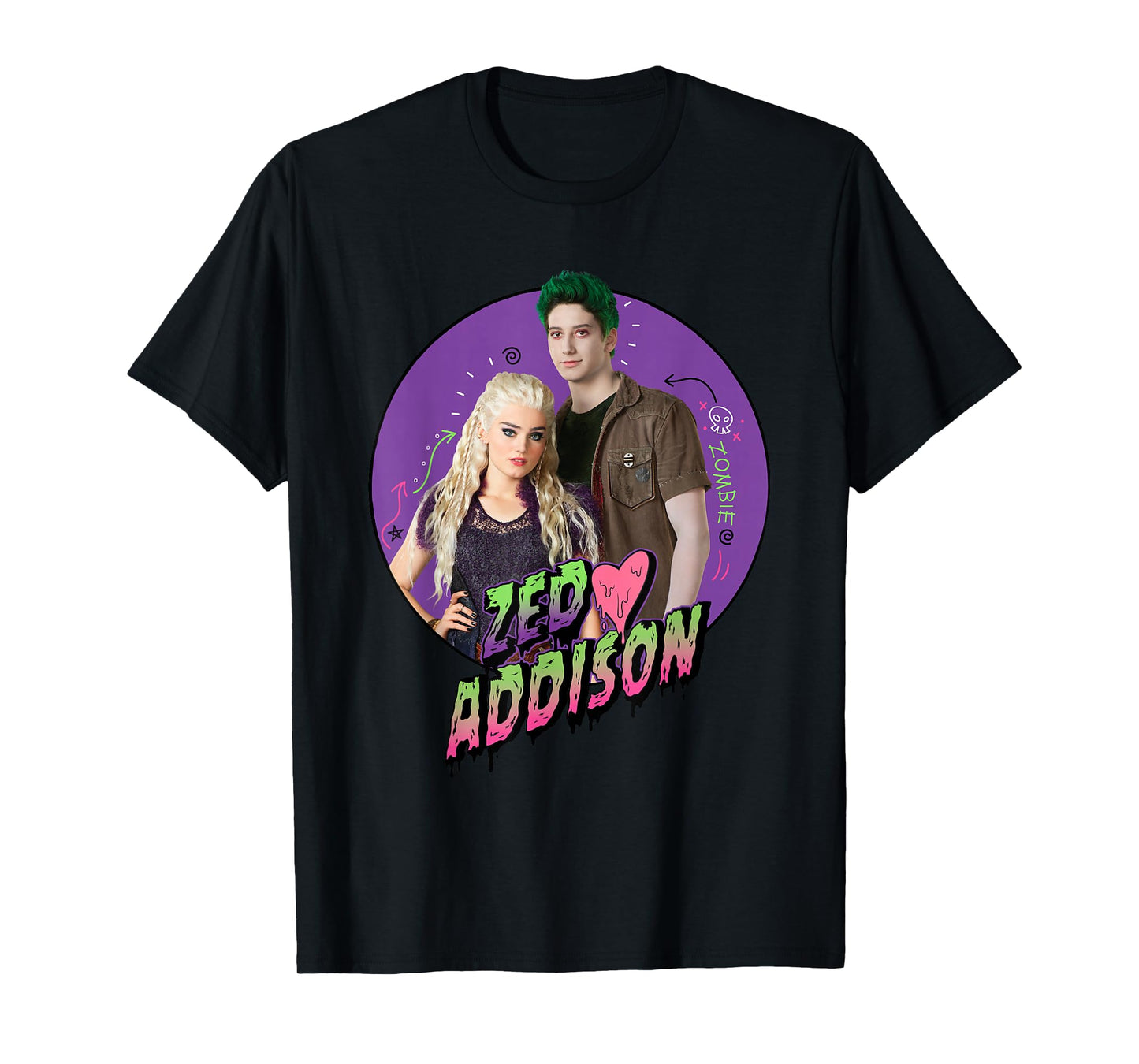Disney Channel Zombies 2 Zed and Addison Love T-Shirt