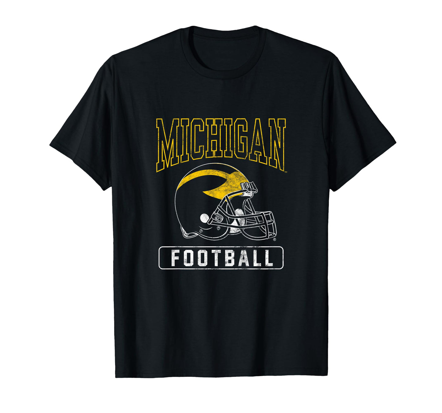 Kids University of Michigan Wolverines U of M Football Helmet T-Shirt