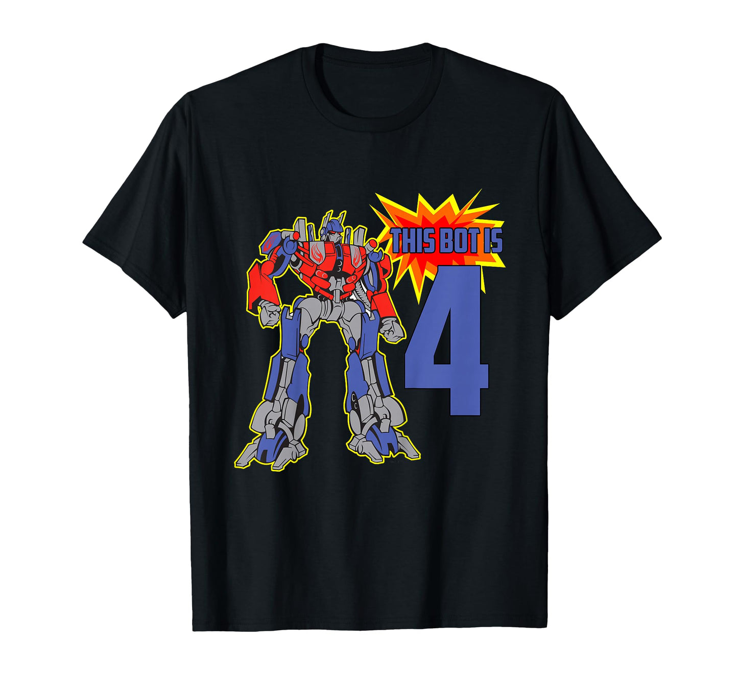 Robot Kid, Cute 4th Birthday Robots T-Shirt for Boys, Girls T-Shirt