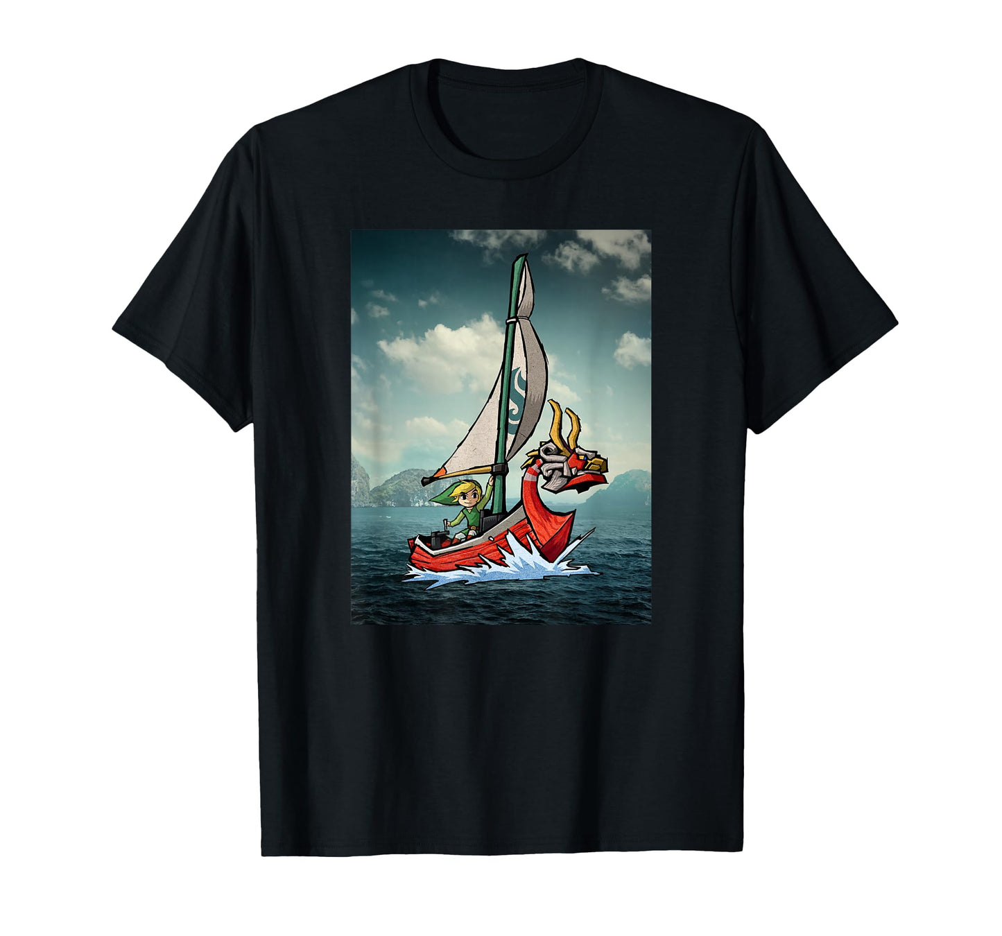Nintendo Zelda Wind Waker Link Photo-Real Ship Sail T-Shirt T-Shirt