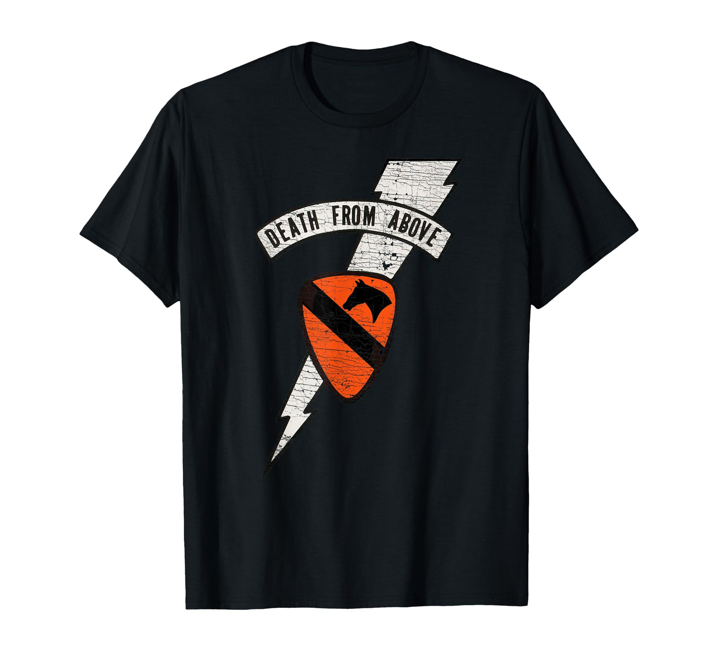 "Death From Above" Air Cavalry Lightning Logo (Distressed) T-Shirt