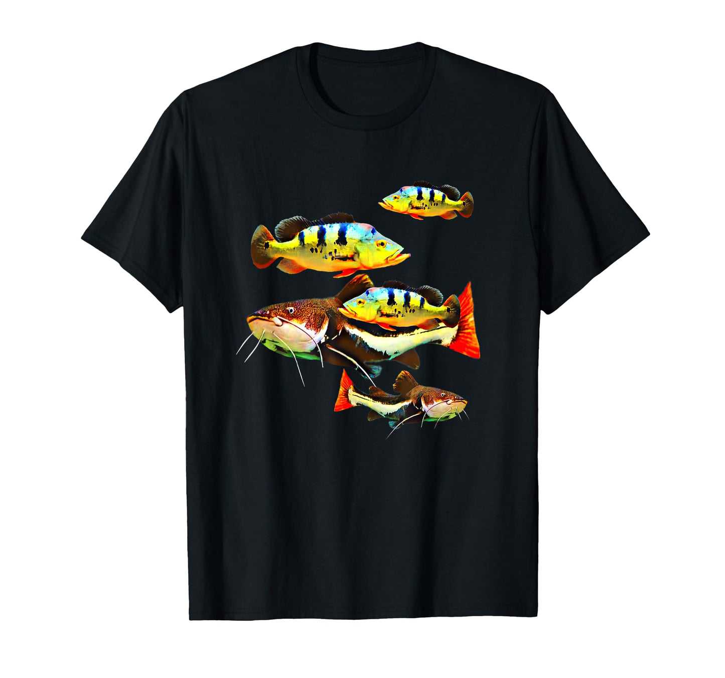 Peacock Bass Redtail Catfish Monster Aquarium Fish Tank T-Shirt