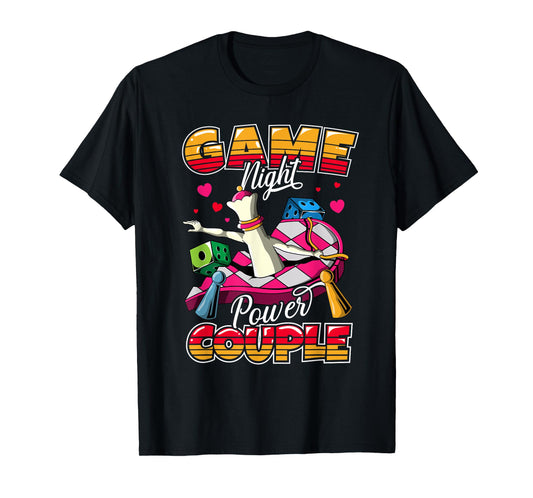 Couples Game Night Matching Outfit | Game Night Power Couple T-Shirt