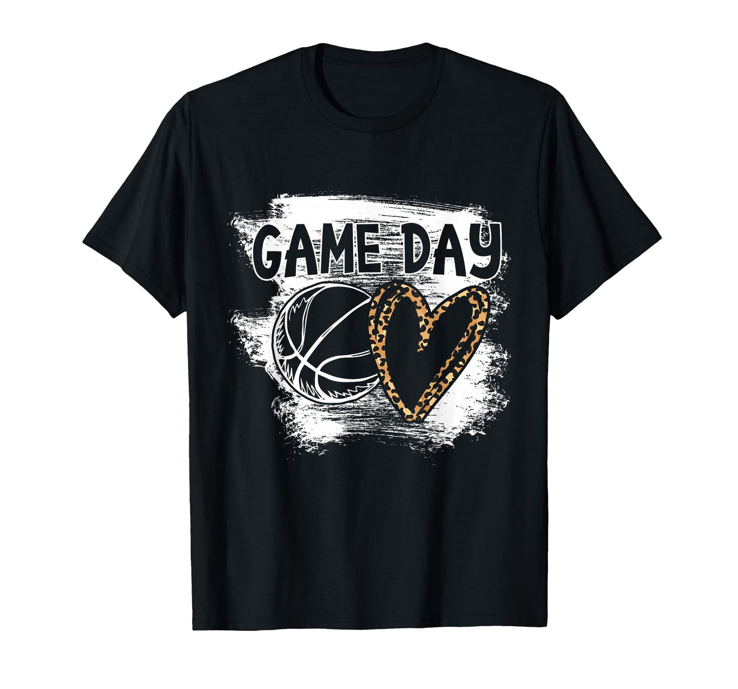 Basketball Player Game Day Leopard Cheetah Basketball Fan T-Shirt