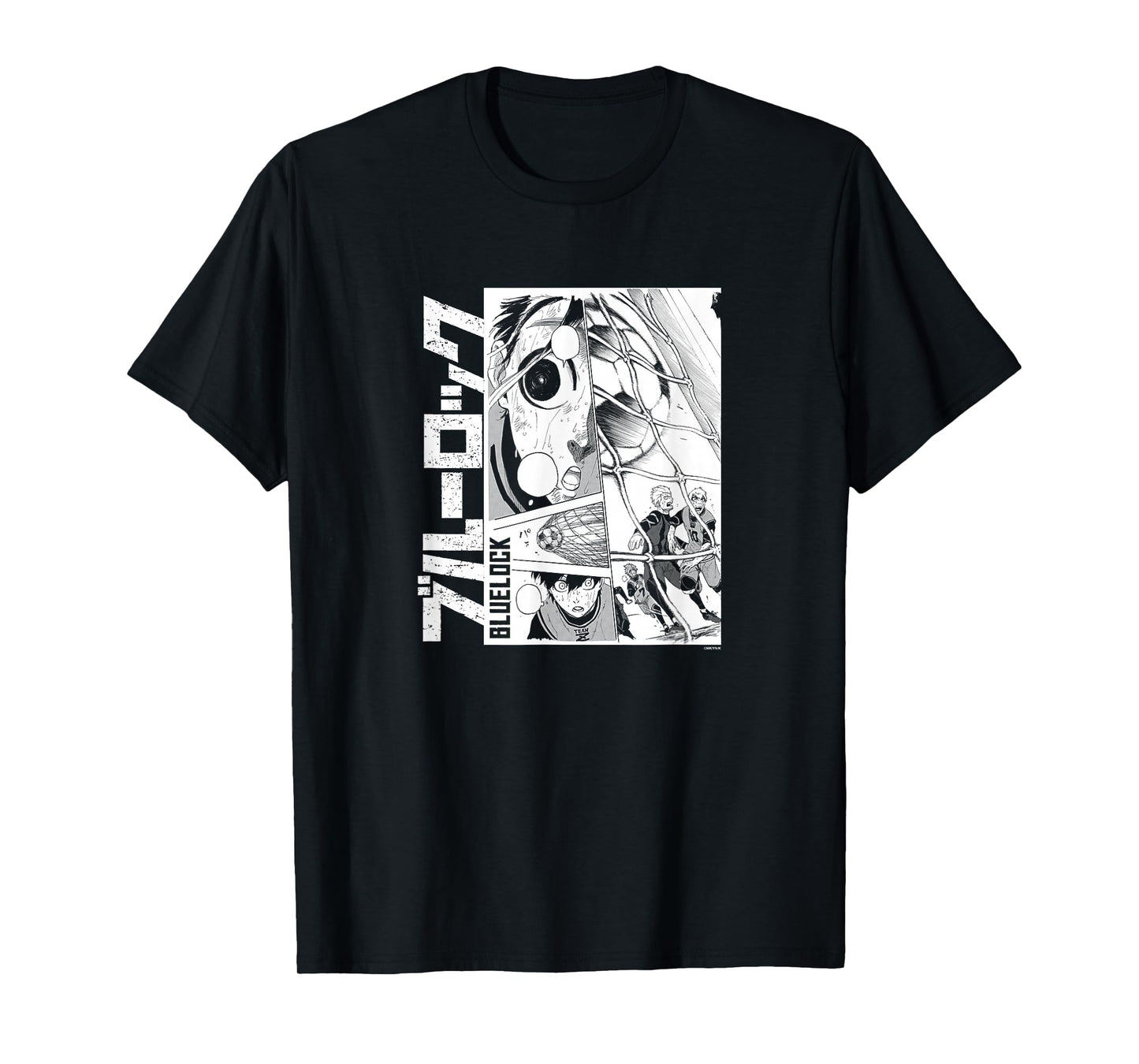 Blue Lock Yoichi Isagi Epic Goal Distressed Manga Panels T-Shirt