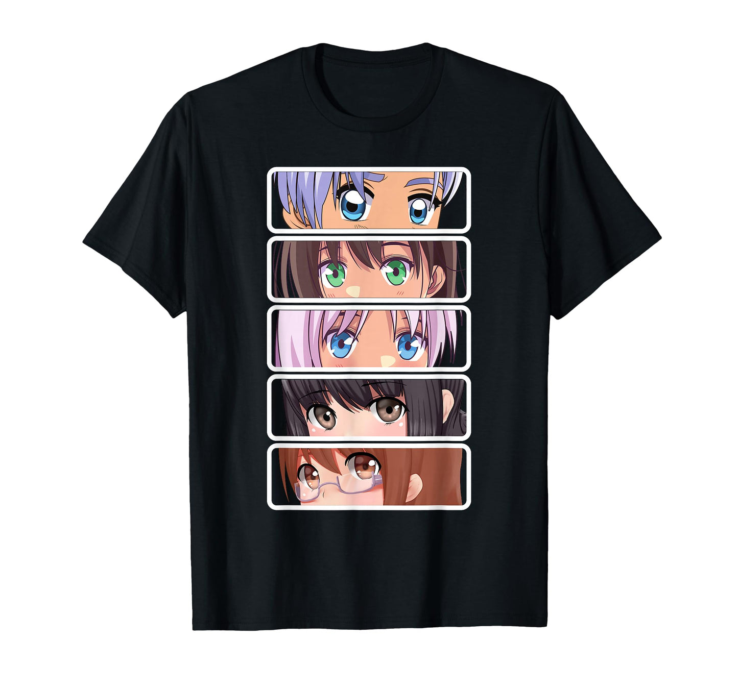 Manga Japanese Anime Graphic Faces Eyes T-Shirt