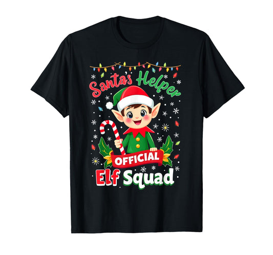 Elf Squad Santa's Holiday Helper Cute Elves Family Group T-Shirt