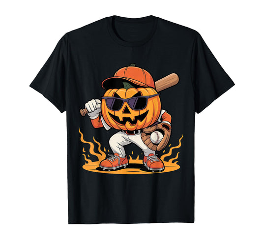 Spooky Baseball Halloween Costumes Mens Boys T-Shirt