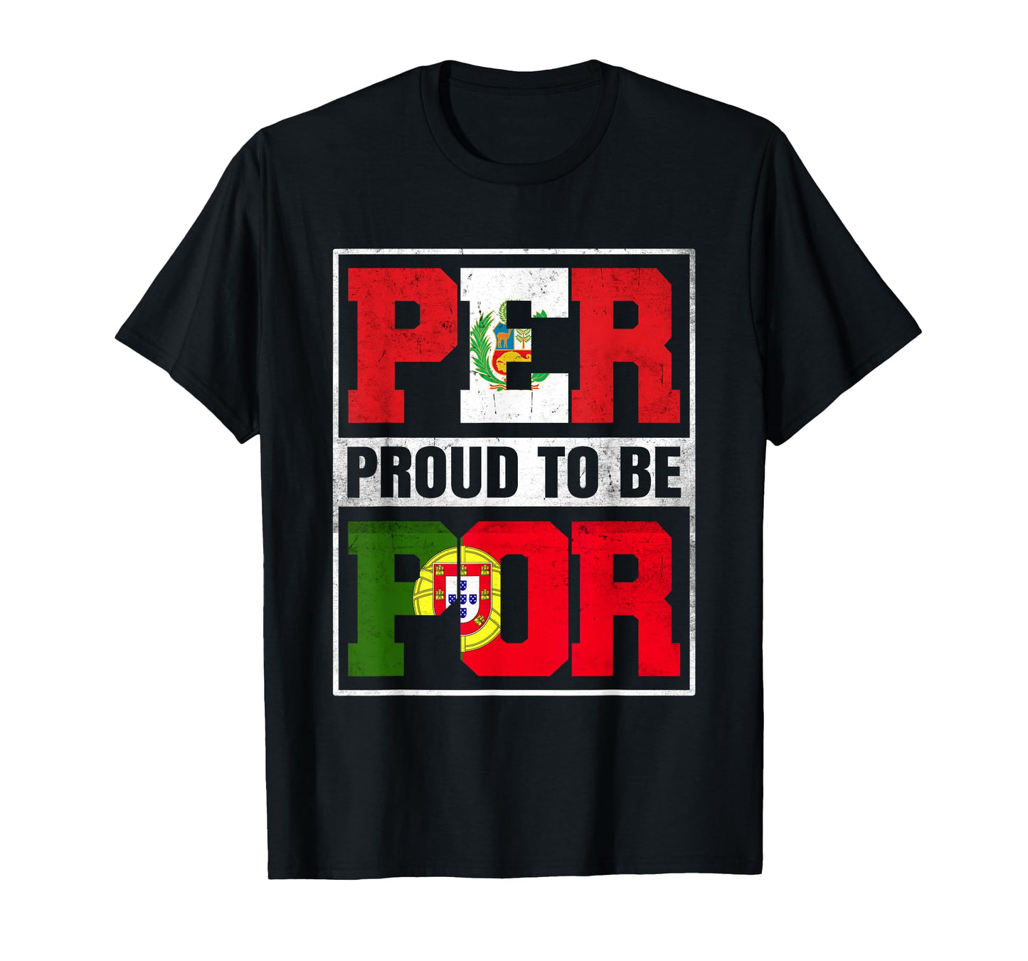 Proud Peruvian Portuguese Mix Peru and Portugal Heritage T-Shirt