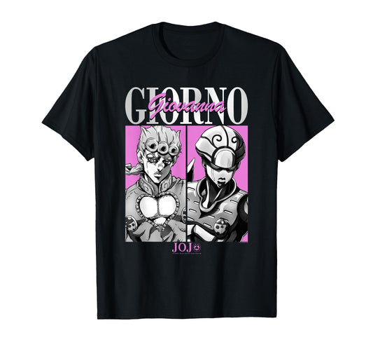 JoJo's Bizarre Adventure Giorno & Golden Wind Panels Anime T-Shirt