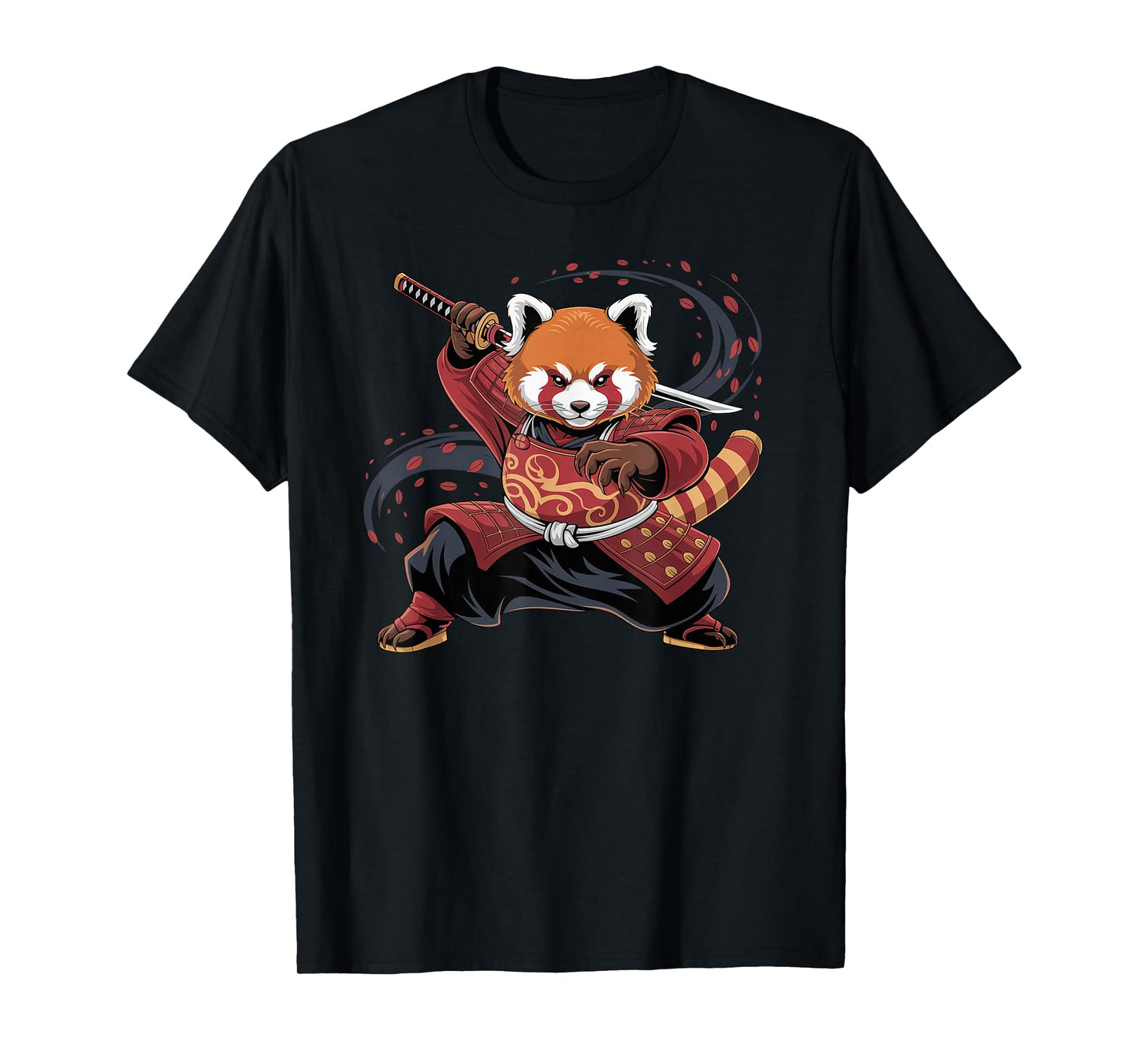 Red Panda Samurai Warrior Ninja Japanese Art Japan T-Shirt