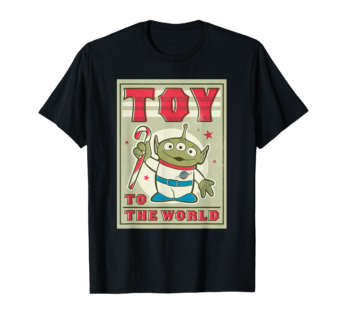 Disney and Pixar’s Toy Story Alien Holiday Toy to the World T-Shirt