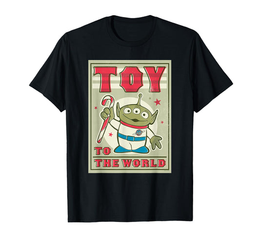 Disney and Pixar’s Toy Story Alien Holiday Toy to the World T-Shirt