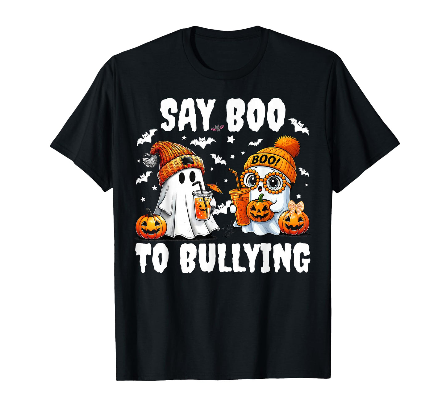 Say Boo to Bullying Ghost Halloween Unity Day Anti Bullying T-Shirt