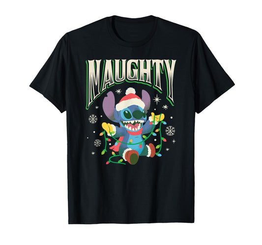 Disney Lilo & Stitch Christmas Season Naughty Stitch T-Shirt