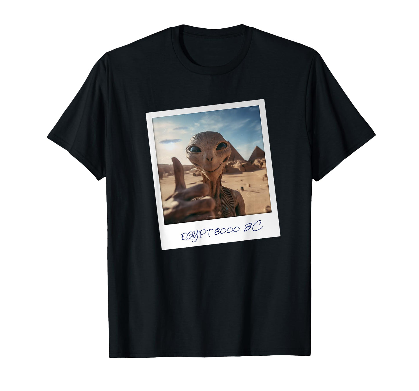 Aliens Building Pyramids UFO Conspiracy Theory Sarcasm T-Shirt