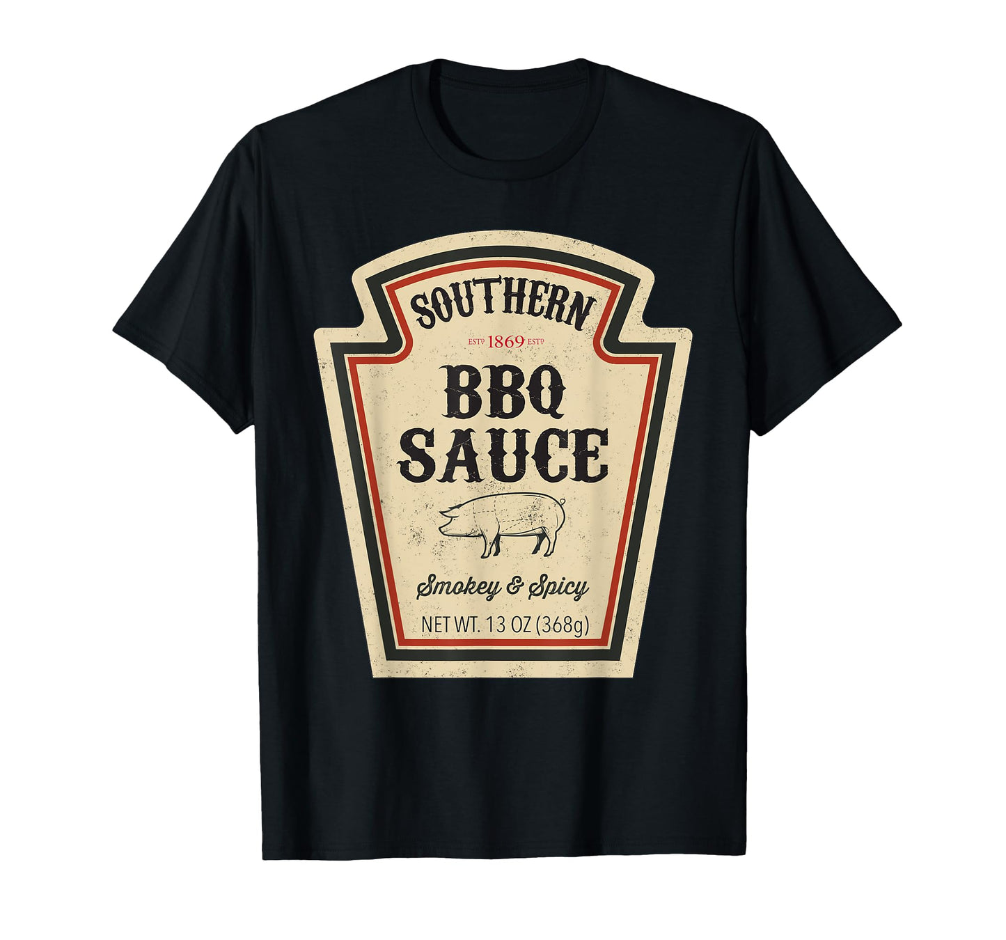 Halloween Matching Costume Southern BBQ Sauce Bottle Label T-Shirt