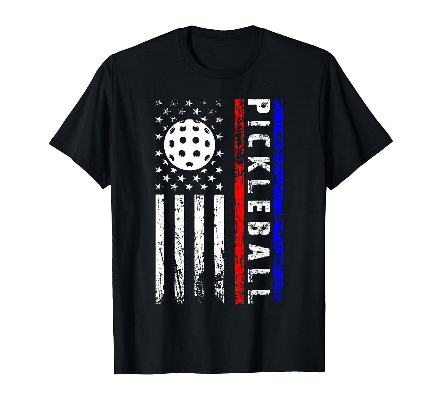 Pickleball Lovers 4th of July American Flag Pickle Ball USA T-Shirt
