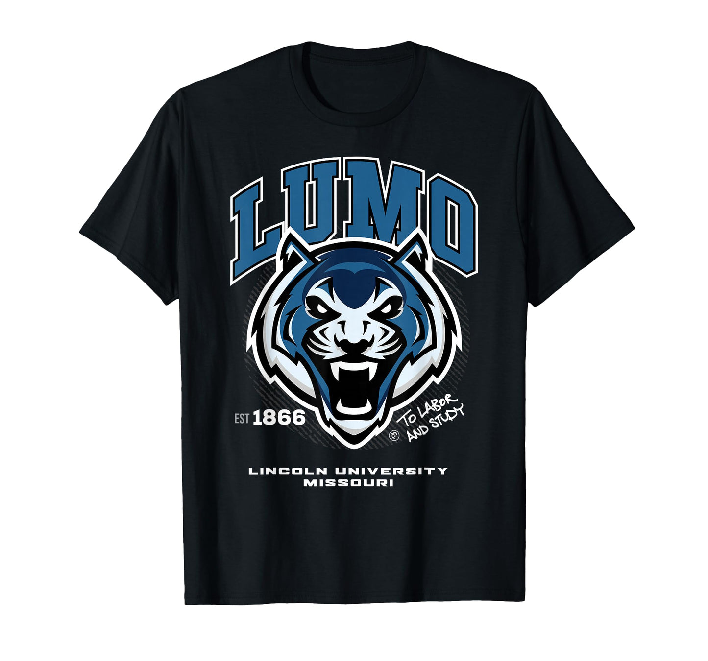 Lincoln University of Missouri - LUMO - HBCU - Blue Tigers T-Shirt