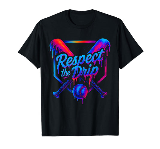 Baseball Respect The Drip Ice Cream Gaming Sport Player T-Shirt