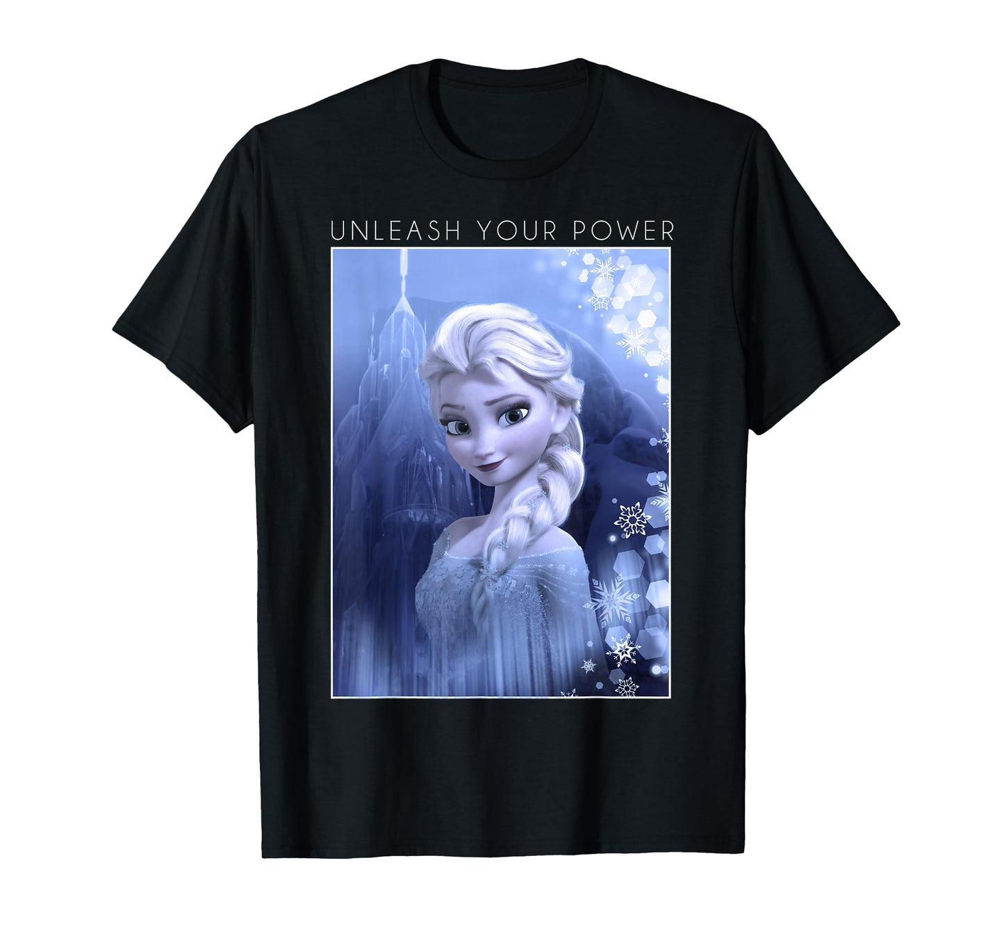 Disney Frozen Elsa Unleash Your Power Poster Graphic T-Shirt T-Shirt
