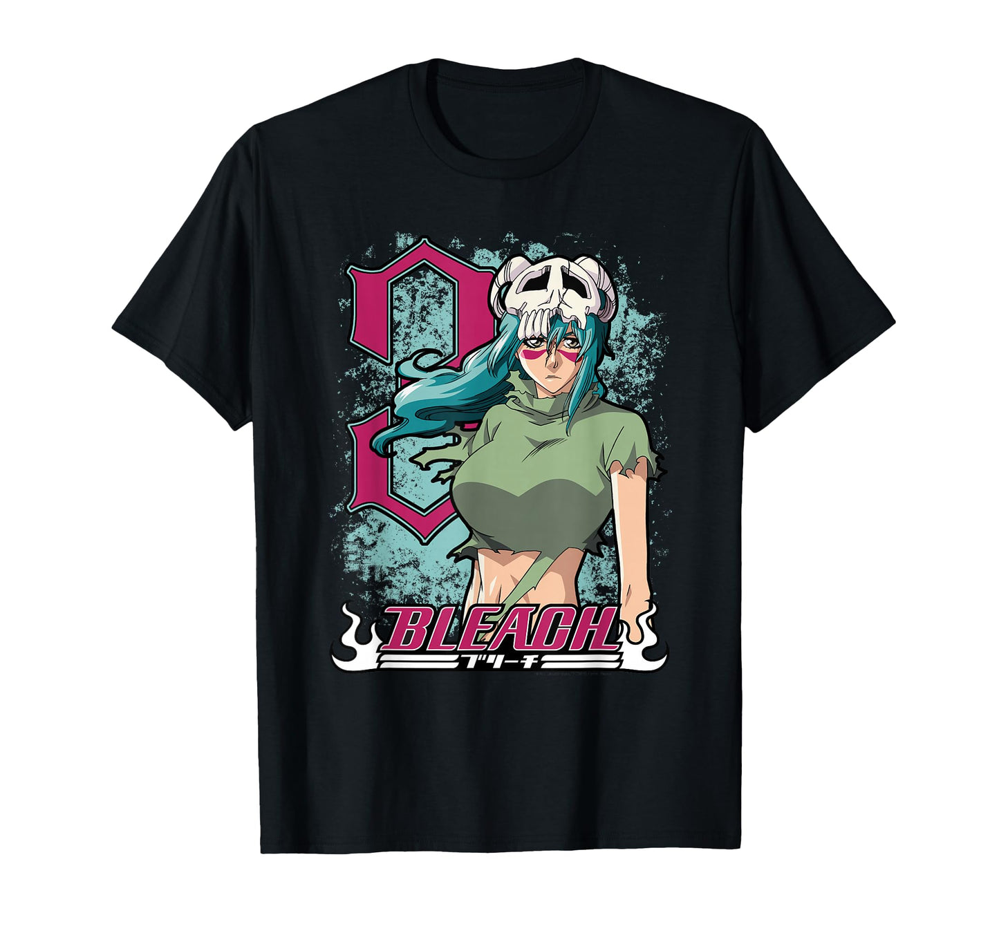 Bleach Neliel 3 with Splatter and Logo Anime T-Shirt