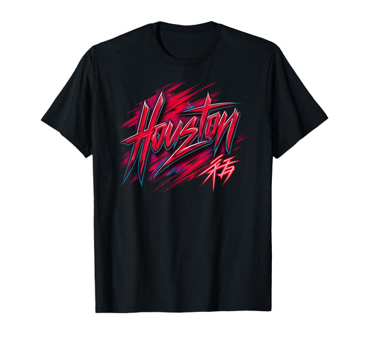 Houston Bayou City Vintage Souvenir Graphic Tee Texas T-Shirt
