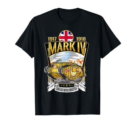 Vintage World War 1 British Tank Mark IV Male WW1 gift T-Shirt