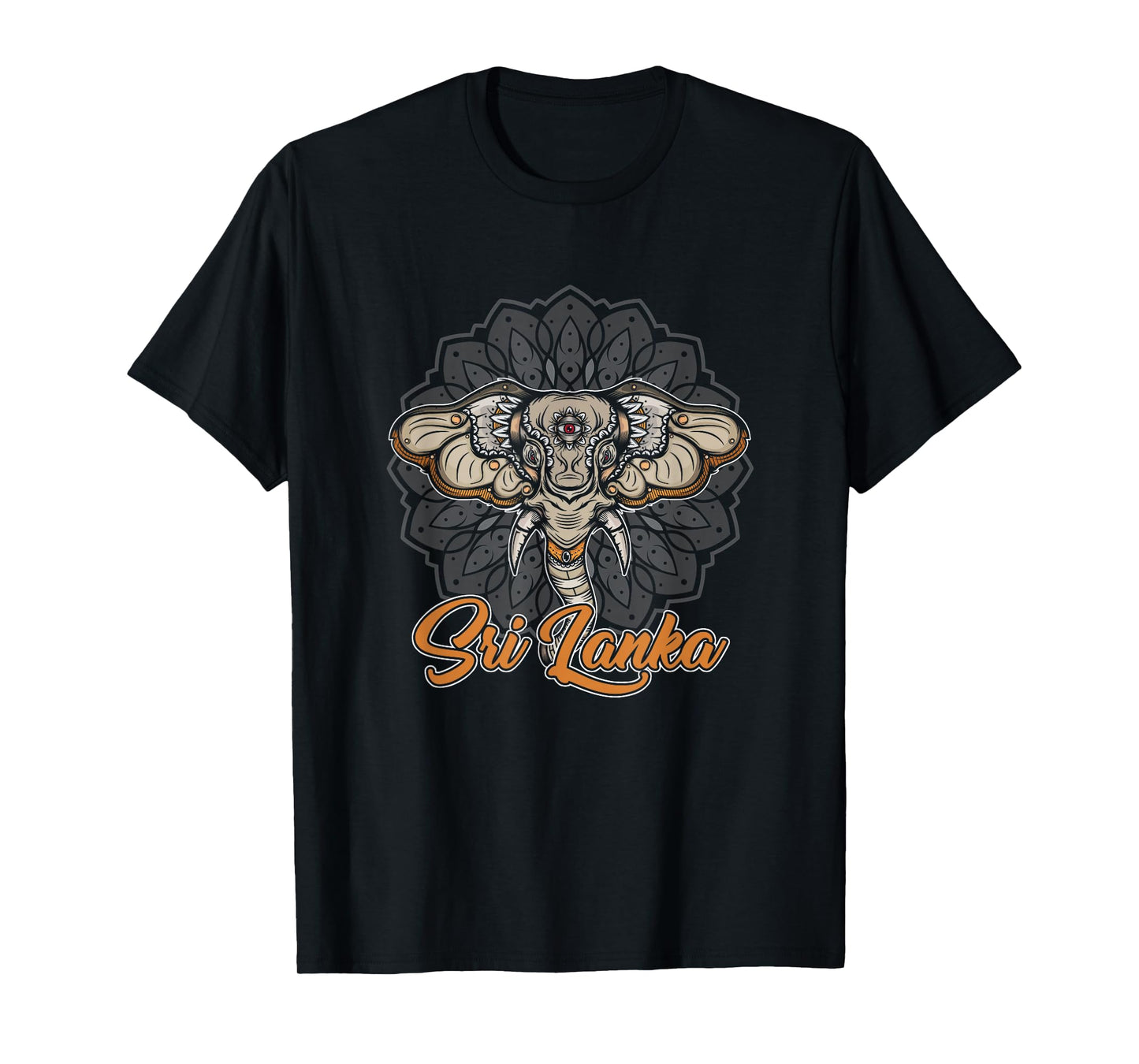 Sri Lankian Mandala Elephant Art Sri Lanka National T-Shirt