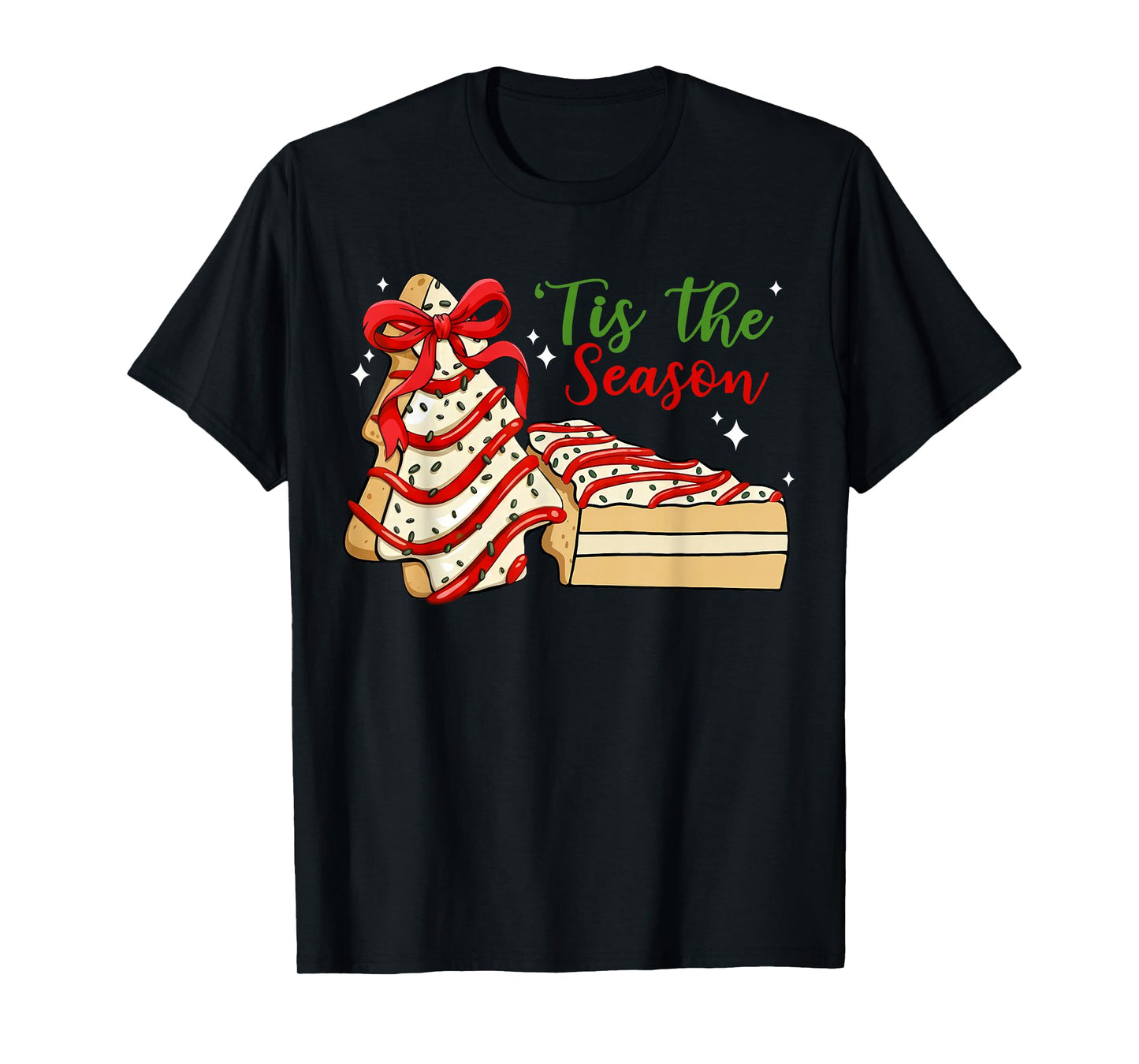 Retro Tis The Season Christmas Tree Cakes Coquette Cookie T-Shirt
