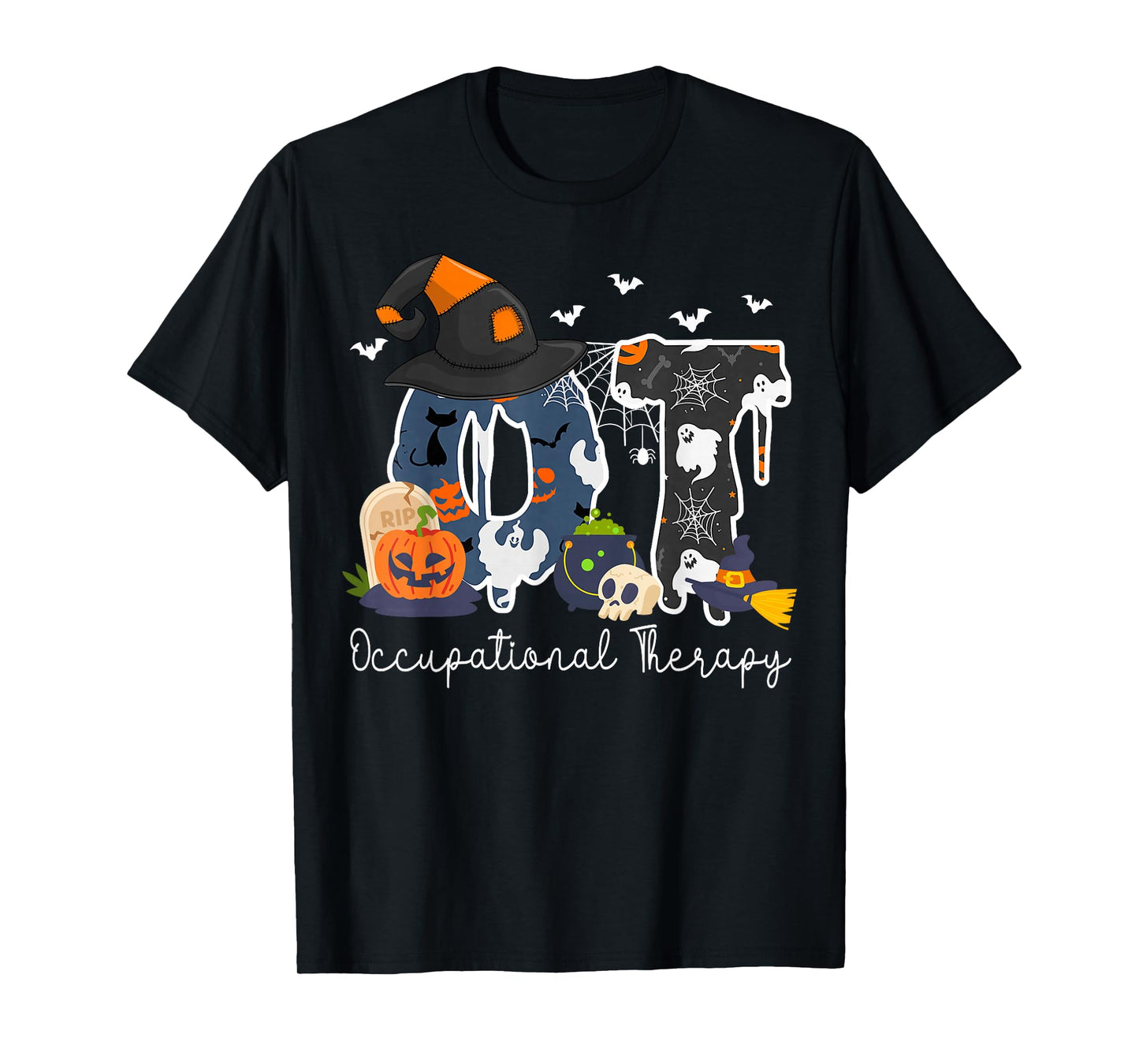 Halloween Occupational Therapy Ghost Spooky Nurse OT T-Shirt