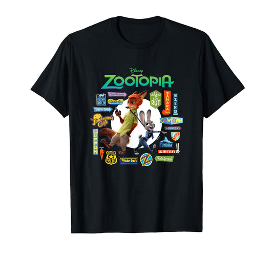 Zootopia - Nick and Judy Signs T-Shirt