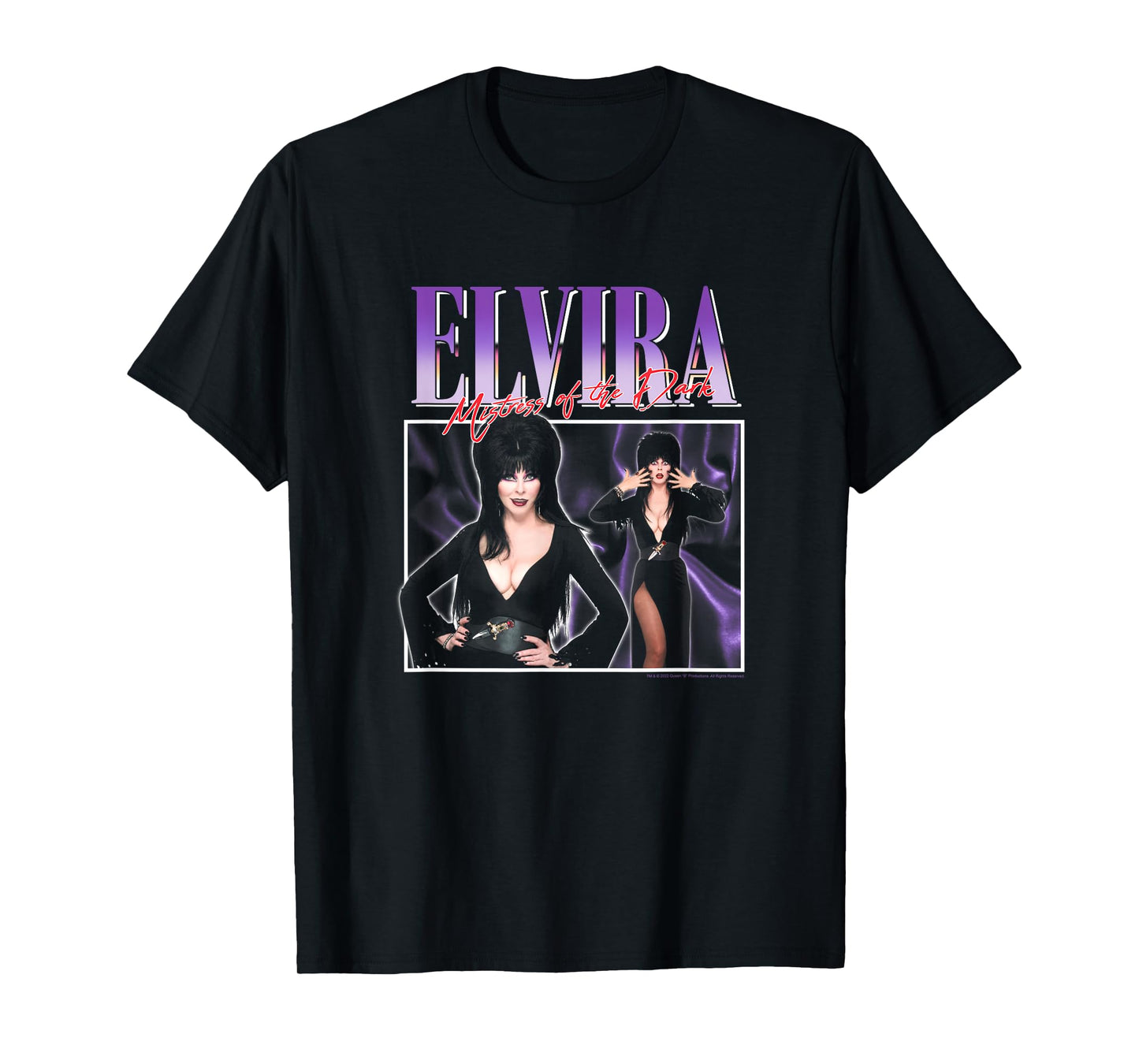 Elvira, Mistress of The Dark Purple 90's Horror T-Shirt