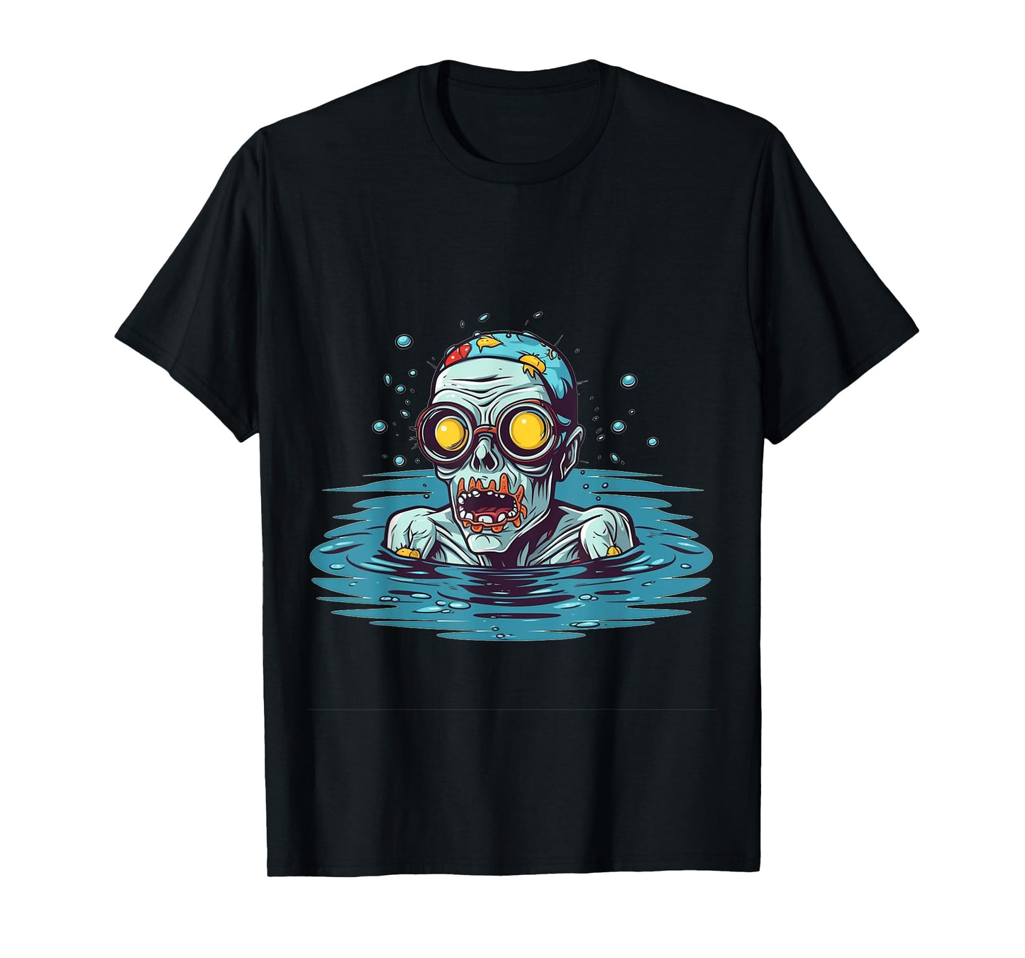 Zombie Swimmer Halloween Costume Swimming Men Women Kids T-Shirt