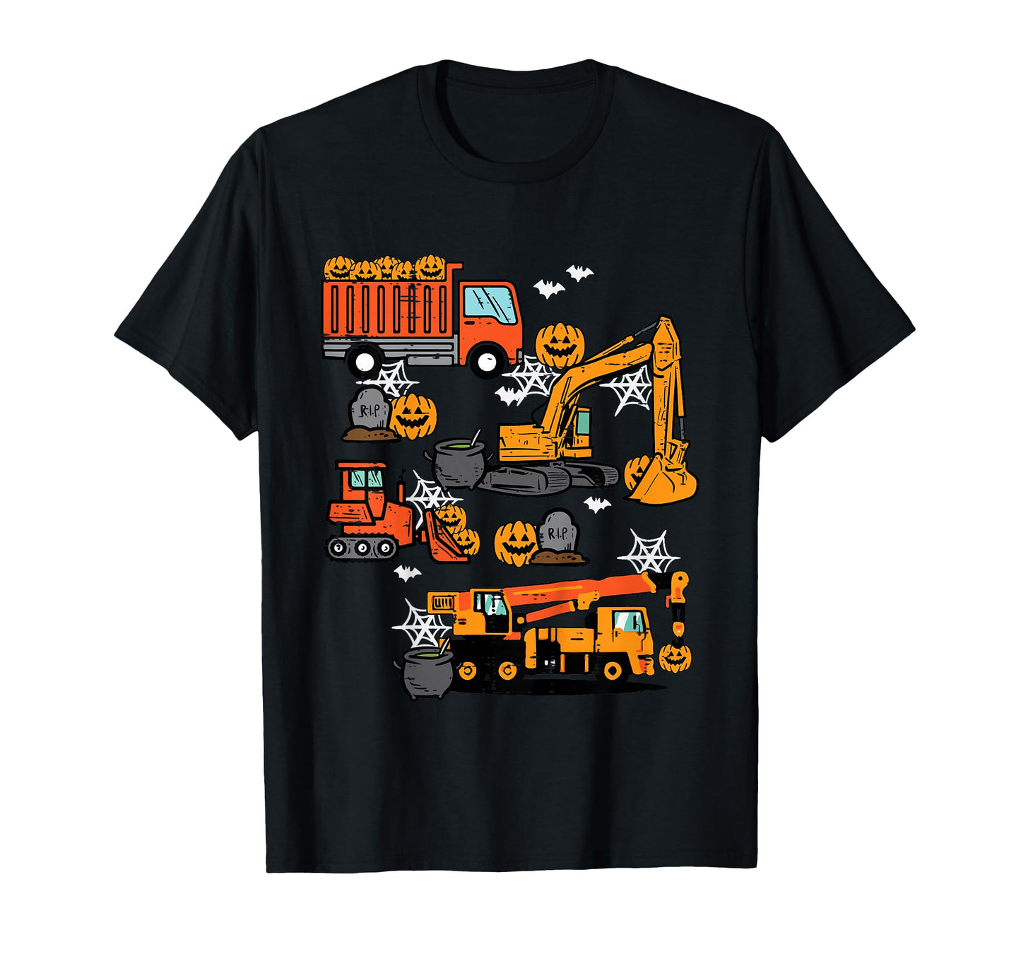 Kids Halloween Construction Trucks Costume Toddler Boys Youth T-Shirt