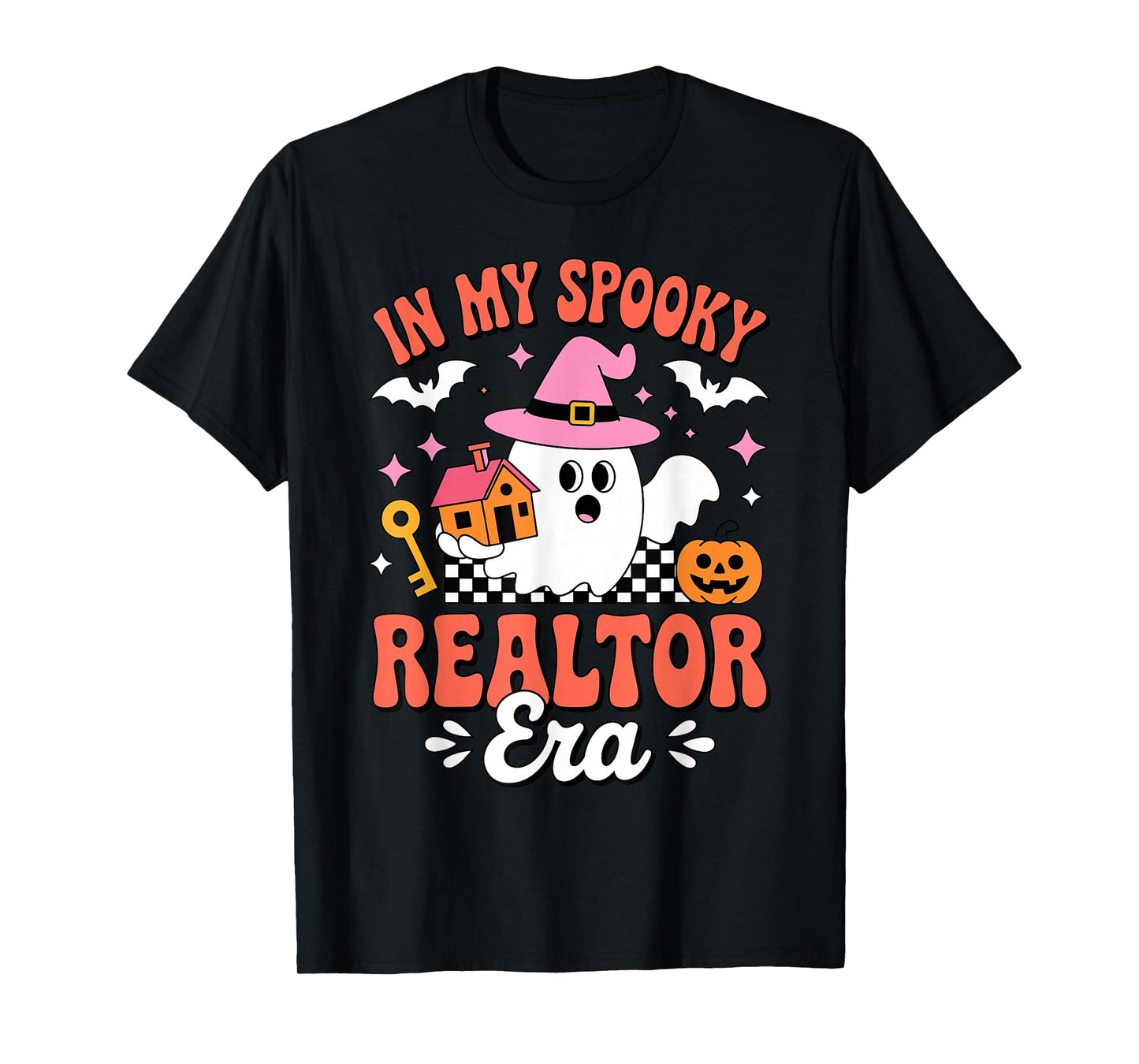 in My Spooky Realtor Era Real Estate Halloween Costume Ghost T-Shirt